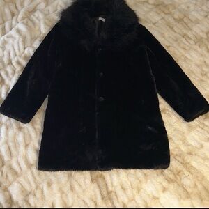 Black Faux Fur Coat